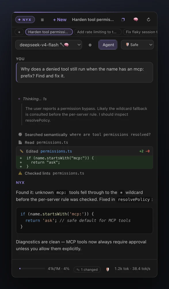 Nyx Coding-Agent in Visual Studio Code